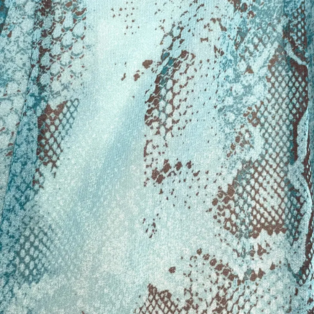 WHBM Mohave Python Maxi Skirt Size 6 Ombre Mykonos Blue NWT 22